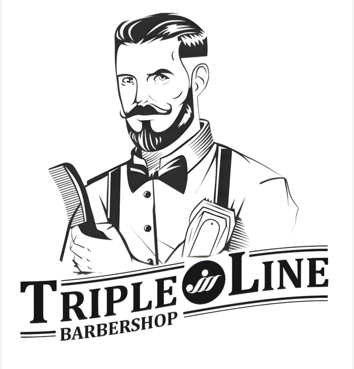 Triple Line Barbershop logo